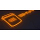 scritte neon con contorno luminoso