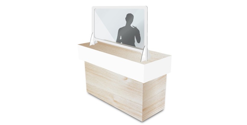 Barriera di protezione in plexiglass