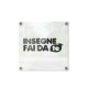 Targhe Plexiglass con fondo trasparente