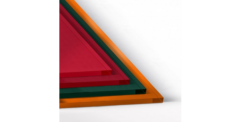 Placas de metacrilato de colores