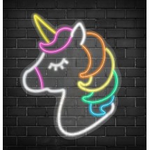 Unicorno al neon