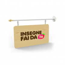 Insegna a Bandiera in Legno | Insegne Bifacciali