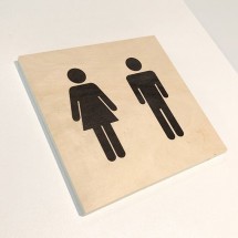 Targhette Bagno in Legno