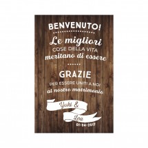 Cartel Bienvenida Boda