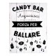 Cartel Boda Candy Bar Blanco