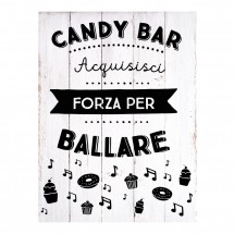 Cartel Boda Candy Bar Blanco