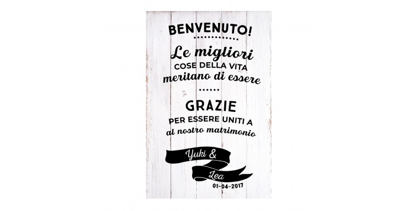 Cartel Bienvenida Boda