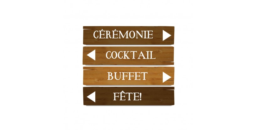 Cartelli di Legno per Matrimonio