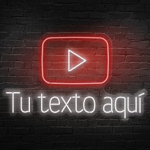 Neon Youtube più il tuo nome
