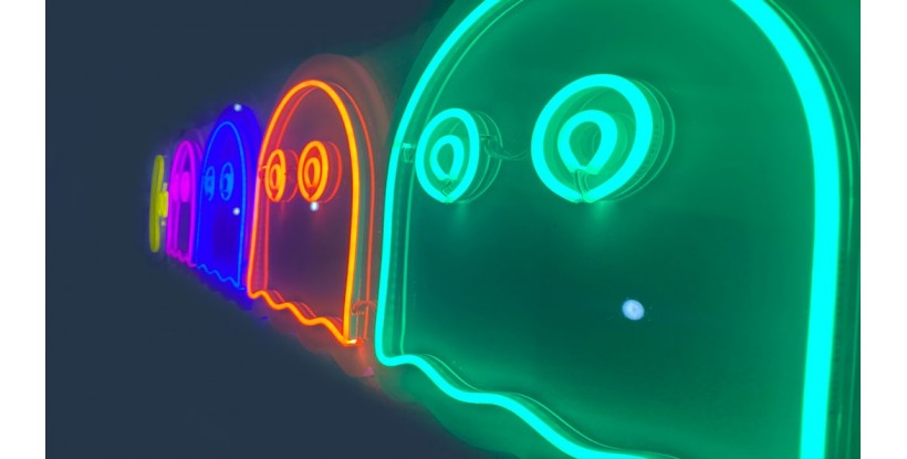 Neón Pacman Comecocos