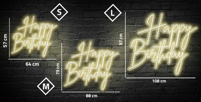 Neón Happy Birthday