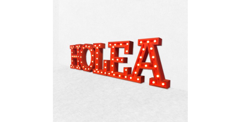 Letras con bombillas 