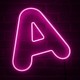 scritte neon con contorno luminoso