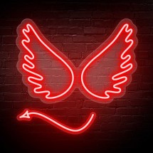 Ali di demone neon