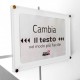 Targa in Plexiglass con Testo Intercambiabile