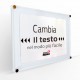 Targa in Plexiglass con Testo Intercambiabile