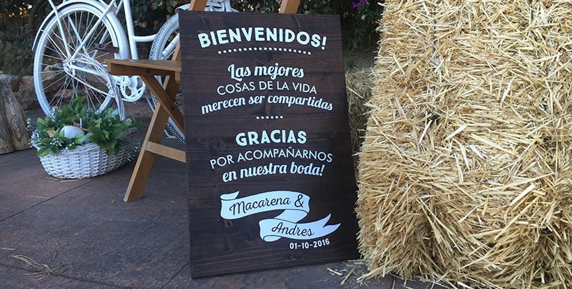Cartel Bienvenida Boda