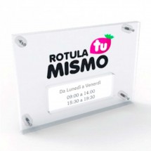 Targhe Plexiglass Doppie per Orario