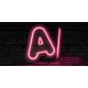 scritte neon con contorno luminoso