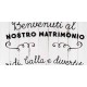 Cartello Benvenuto al Matrimonio Legno Bianco Invecchiato