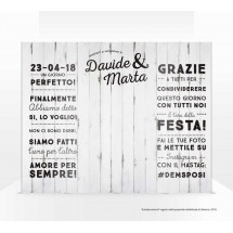 Photocall Rustico Effetto Legno Bianco