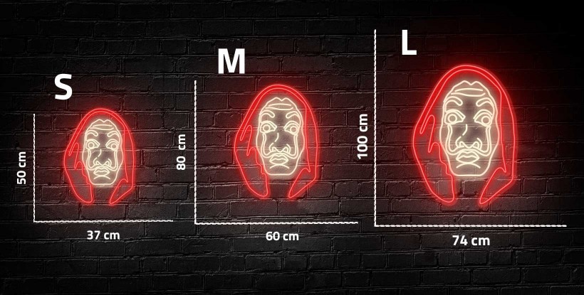Neón Máscara La Casa de Papel