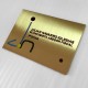 Targa in Ottone Incisa con Coperture per Viti