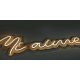scritte neon con contorno luminoso