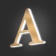 Lettere Scatolate in Ottone con Plexiglass Luminoso Luce