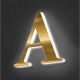 Lettere Scatolate in Ottone con Plexiglass Luminoso Luce