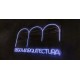 scritte neon con contorno luminoso