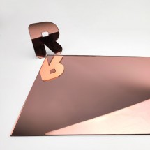 Metacrilato espejo oro rosa
